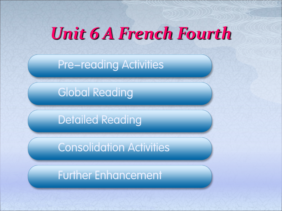 Unit 6 A French Fourth综合教程四_第1页