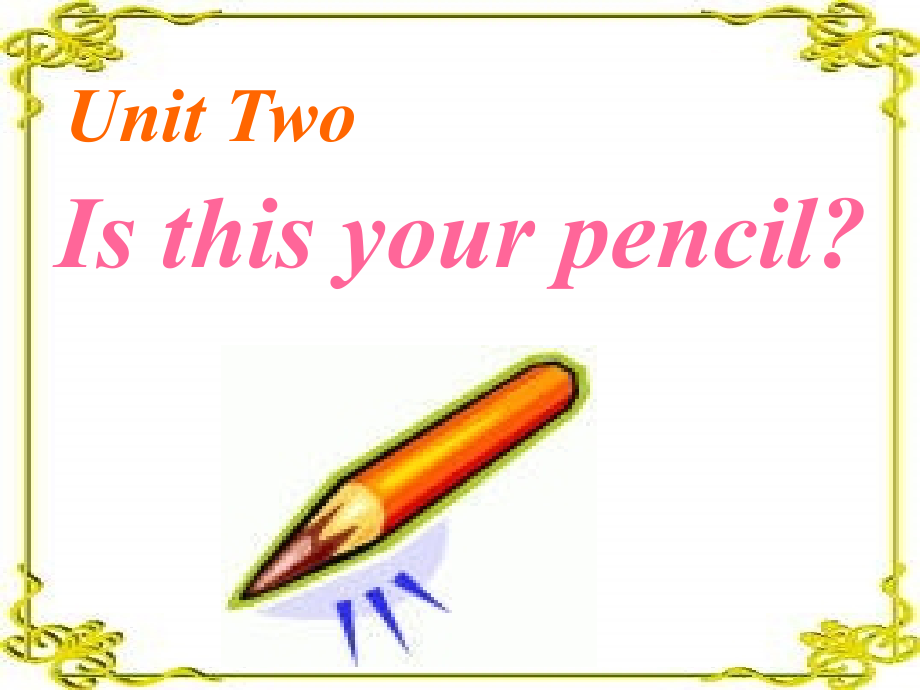 人教版七年级上册英语Unit2_Is_this_your_pencil课件1_第1页