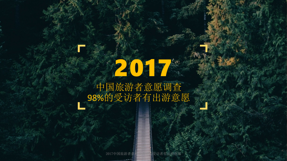 2017中国旅游者意愿调查98的受访者有出游意愿课件_第1页