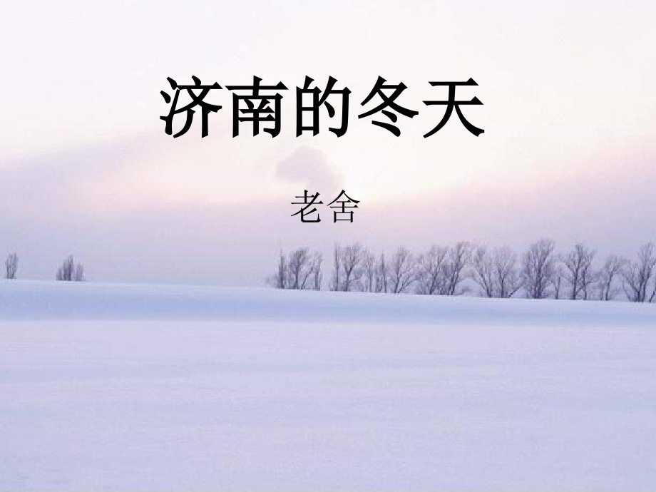 济南的冬天张琼_第1页