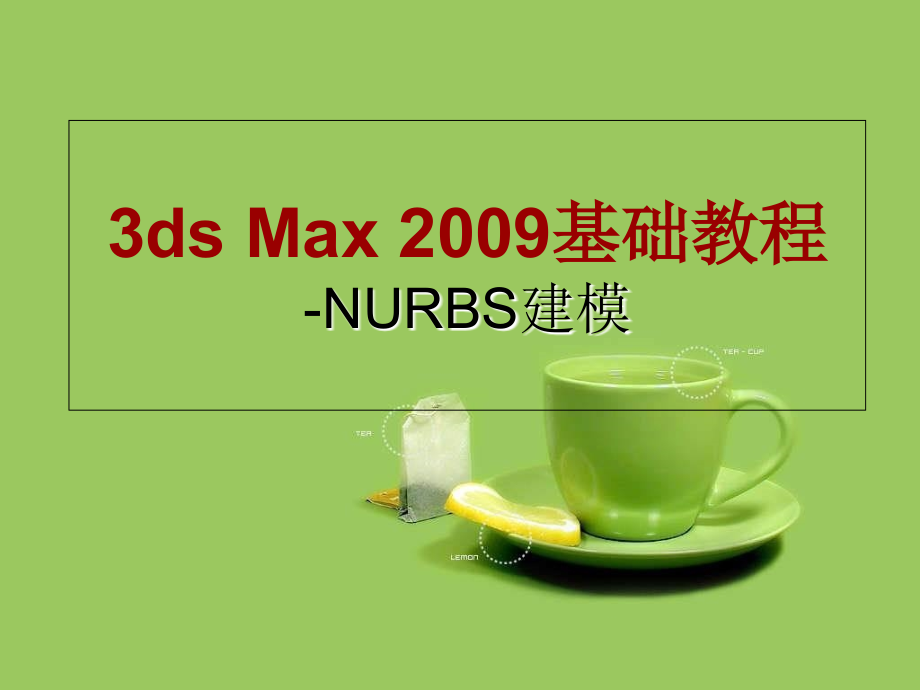《3ds max 2009基础教程》- NURBS建模_第1页