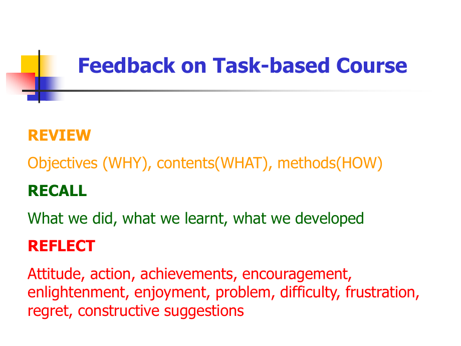 Feedback on Task-based Course 任务型教学课程调查问卷_第1页