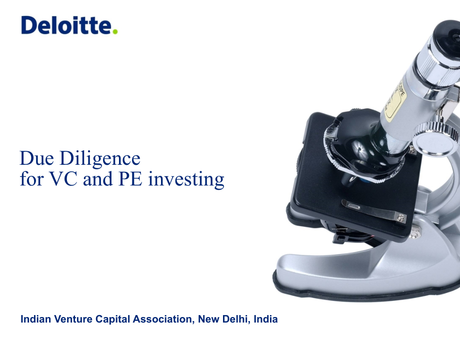 Due Diligence for VC and PE- India Venture Capital Association_第1页