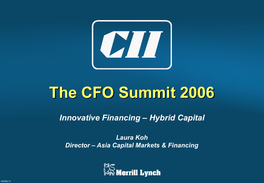 Download Presentation - CII CFO Summit_第1页