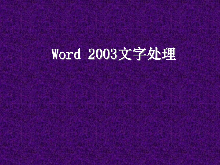 Word_2003基本操作教程_第1页