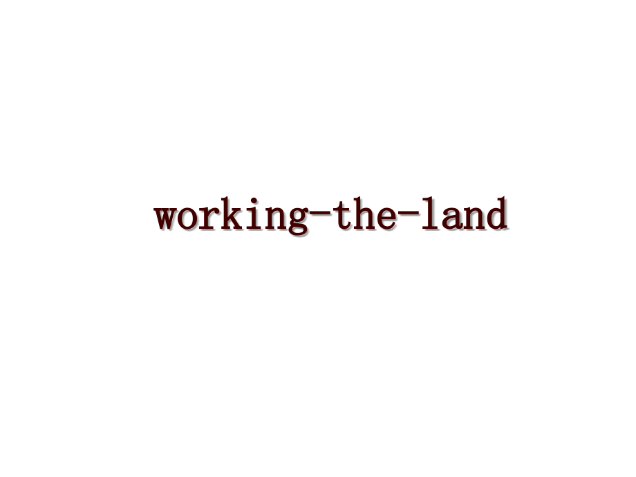 working-the-land_第1页