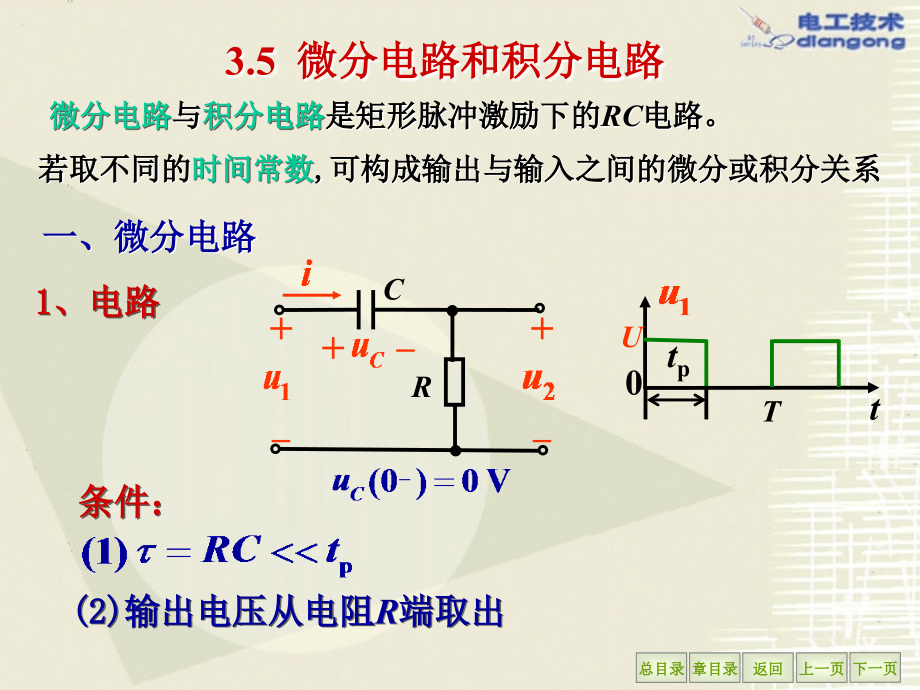 微分積分電路 電工技術(shù) 課件_第1頁