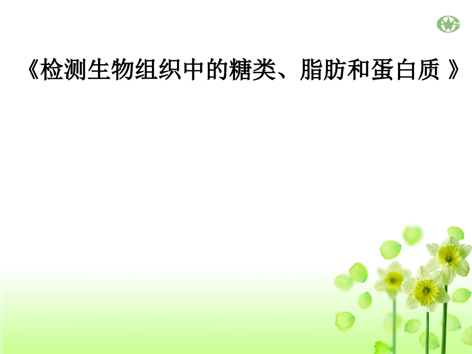 《檢測生物組織中的糖類、脂肪和蛋白質(zhì) 》說課_第1頁