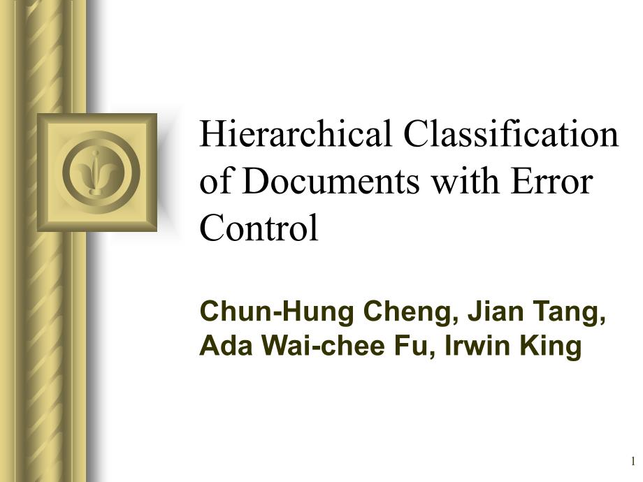 HierarchicalClassificationofDocumentswithErrorControl_第1页