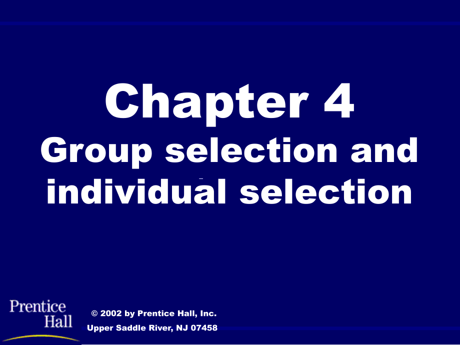 Chapter4Groupselectionandindividualselection_第1页