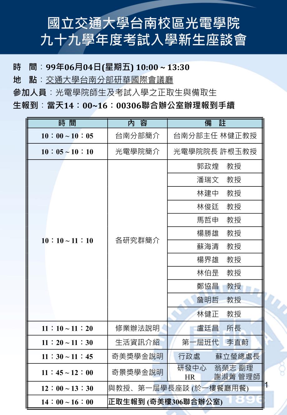 国立交通大学台南校区光电学院_第1页