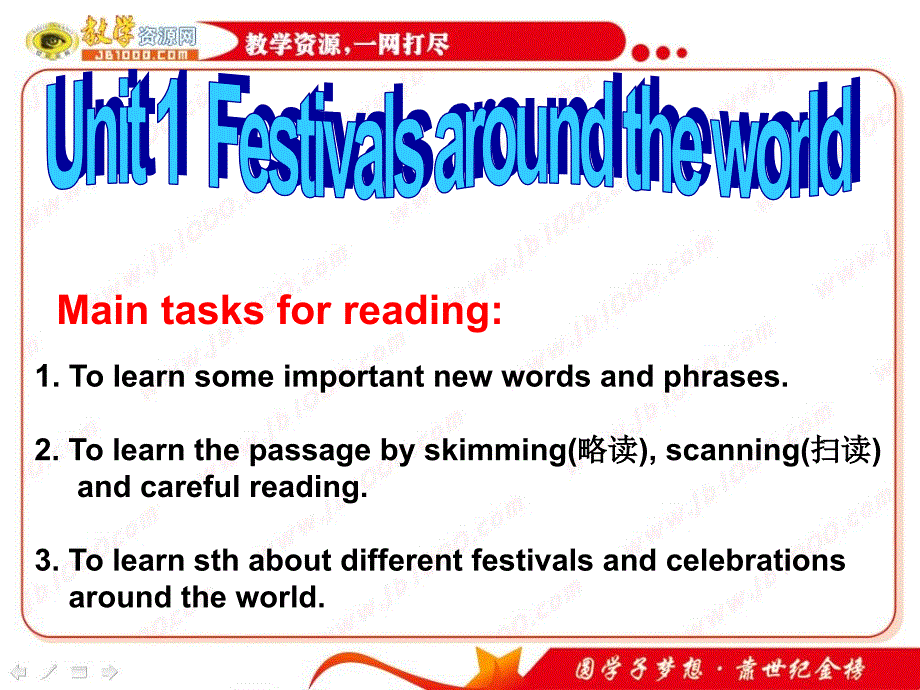 英语Unit1《Festival around the world》课件（新人教版必修3）_第1页