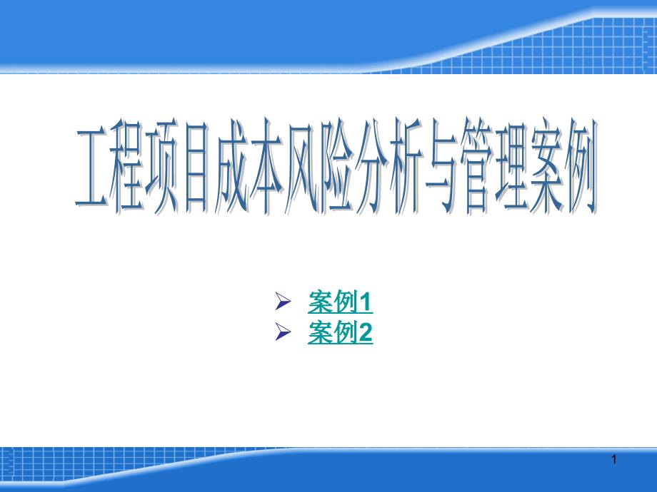 工程项目风险分析与管理案例_第1页