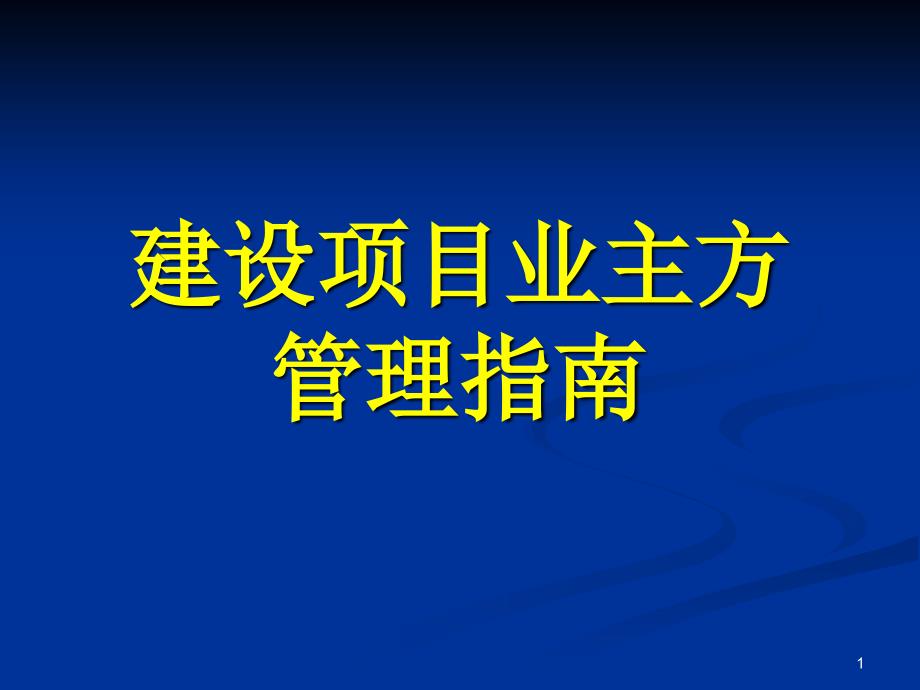 建设项目业主方管理指南75313_第1页