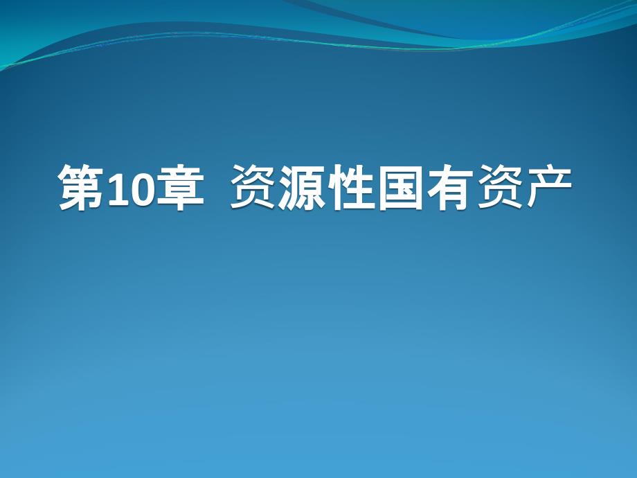 《国有资产管理》课件第10章_第1页