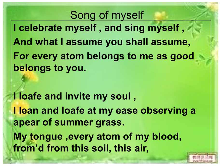 Song of myself_第1页