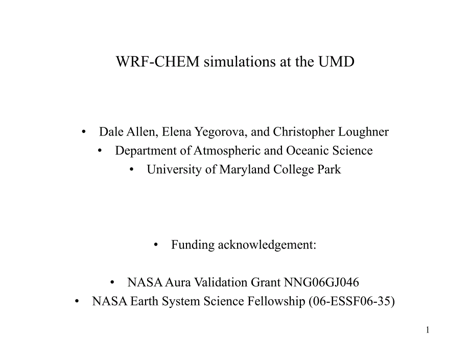 WRF-CHEMsimulationsattheUMD_第1页