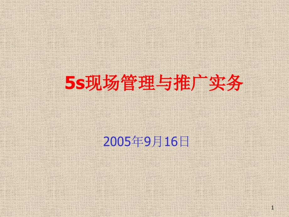 5s现场管理与推广实务(ppt 31)_第1页