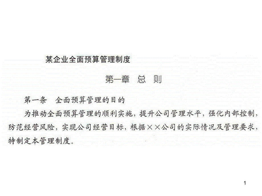 (经典)全面预算管理制度与表格案例_第1页