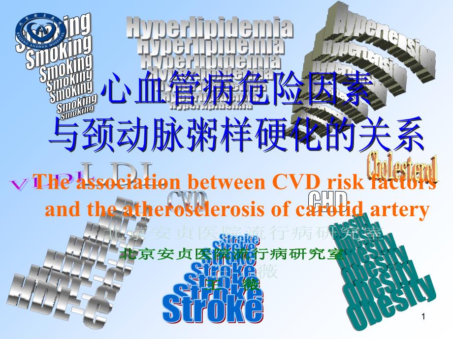 心血管病危险因素与颈动脉粥样硬化关系王薇_第1页