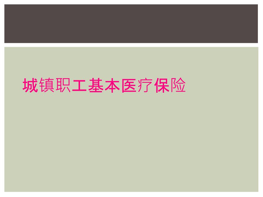 城镇职工基本医疗保险_第1页