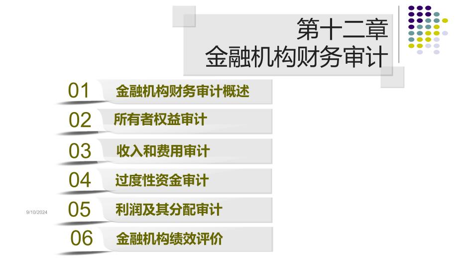 《金融审计》课件第12章 金融机构财务审计_第1页