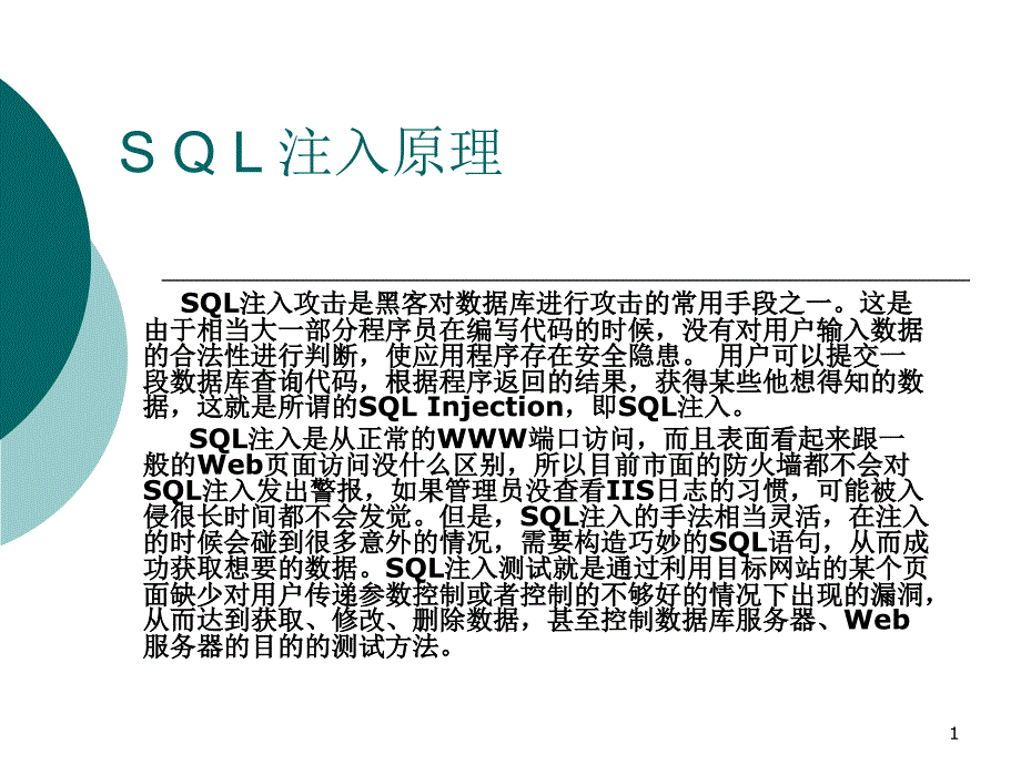 S Q L 注入原理_第1页