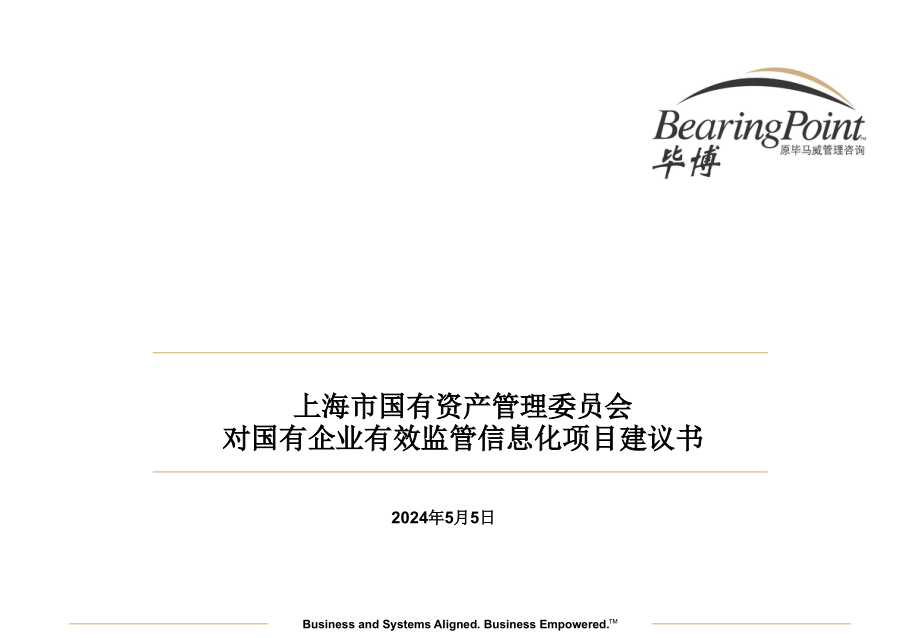 国有资产管理委员会对企业监管信息化项目建议书_第1页