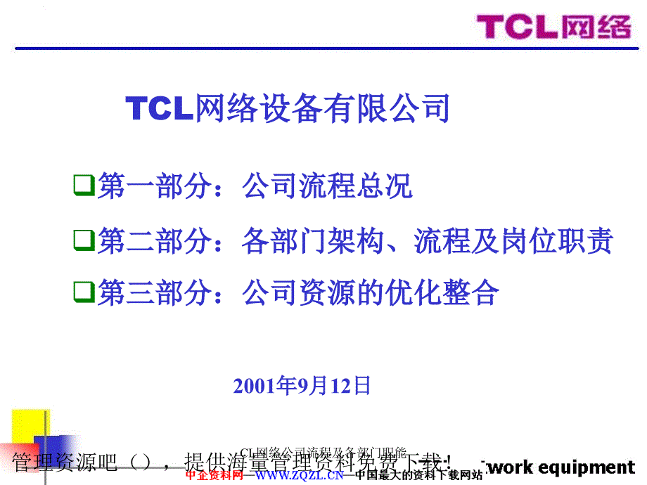 CL网络公司流程及各部门职能课件_第1页