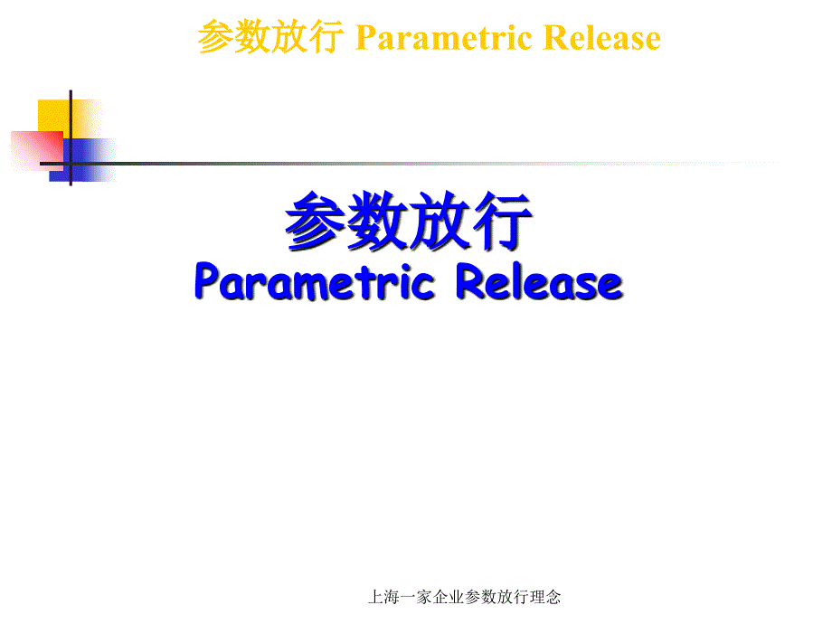 上海一家企业参数放行理念课件_第1页