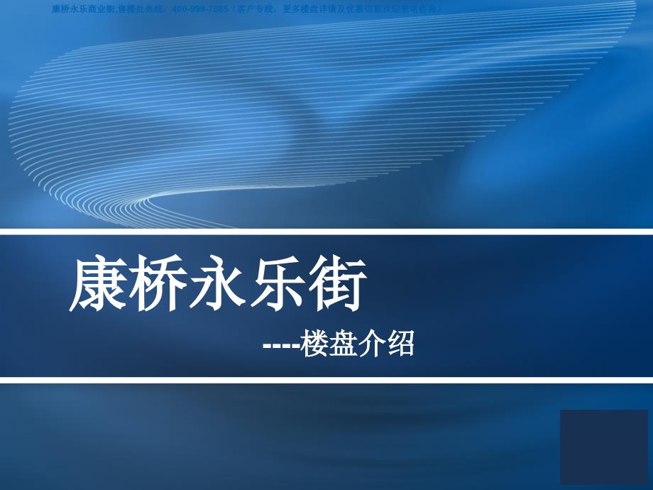 康桥永乐街商铺介绍_第1页