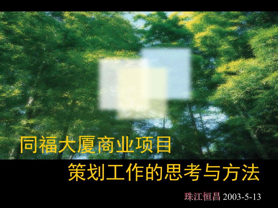 同福大厦项目策划方案_第1页