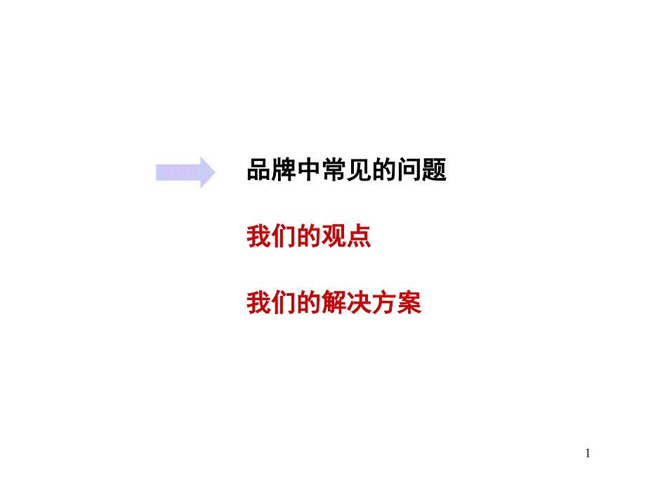 品牌中常见的问题我们的观点_第1页