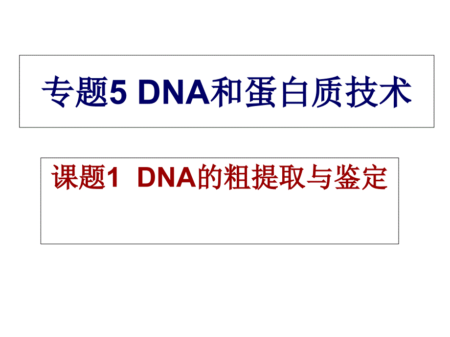 5.1DNA的粗提取与鉴定(使用)_第1页