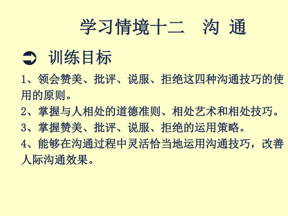 《演讲与沟通实训（第二版）》课件学习情境十二 沟通_第1页