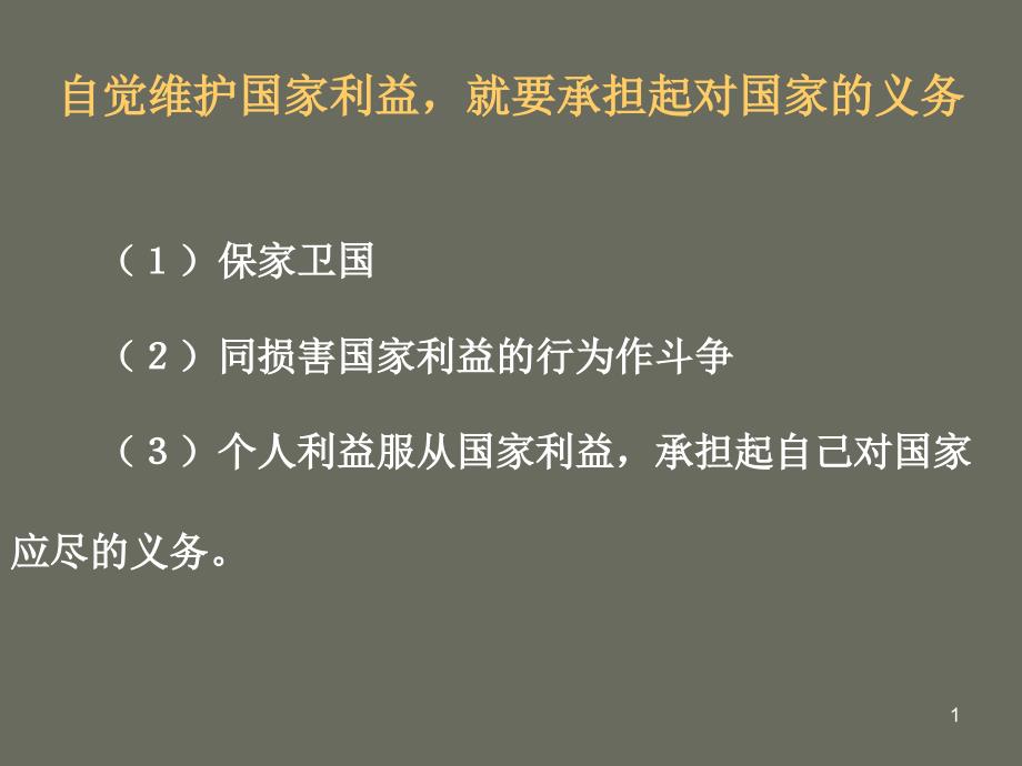 自觉维护国家利益,就要承担起对国家的义务_第1页