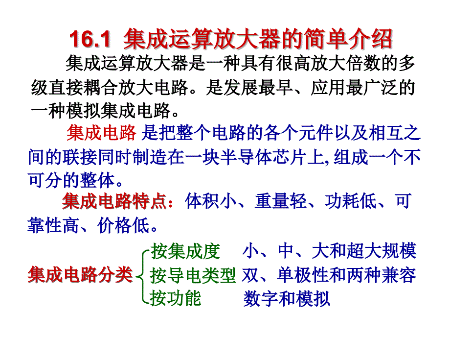 16.1集成运算放大器的简单介绍_第1页