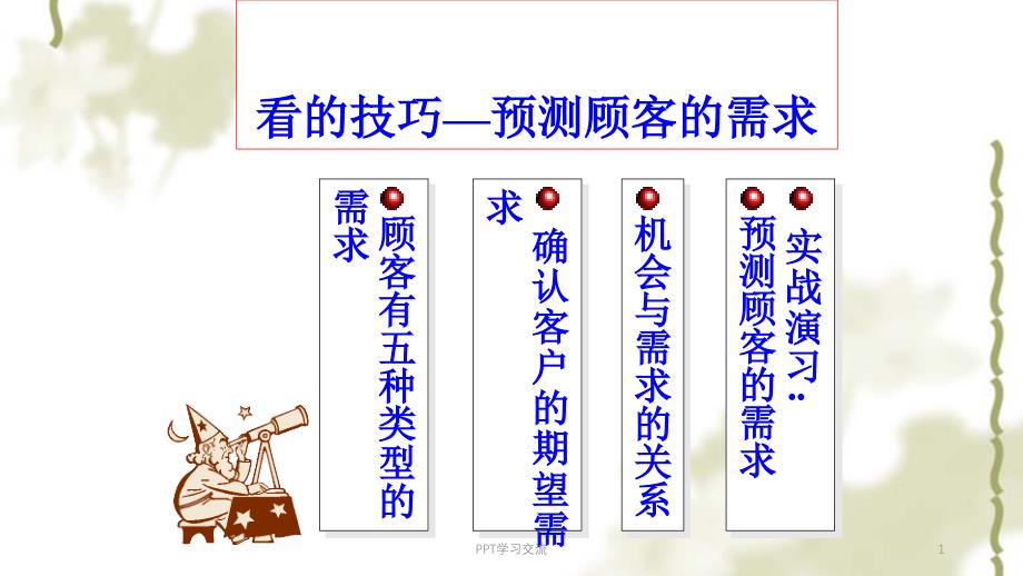 察言观色预测顾客的需要课件_第1页