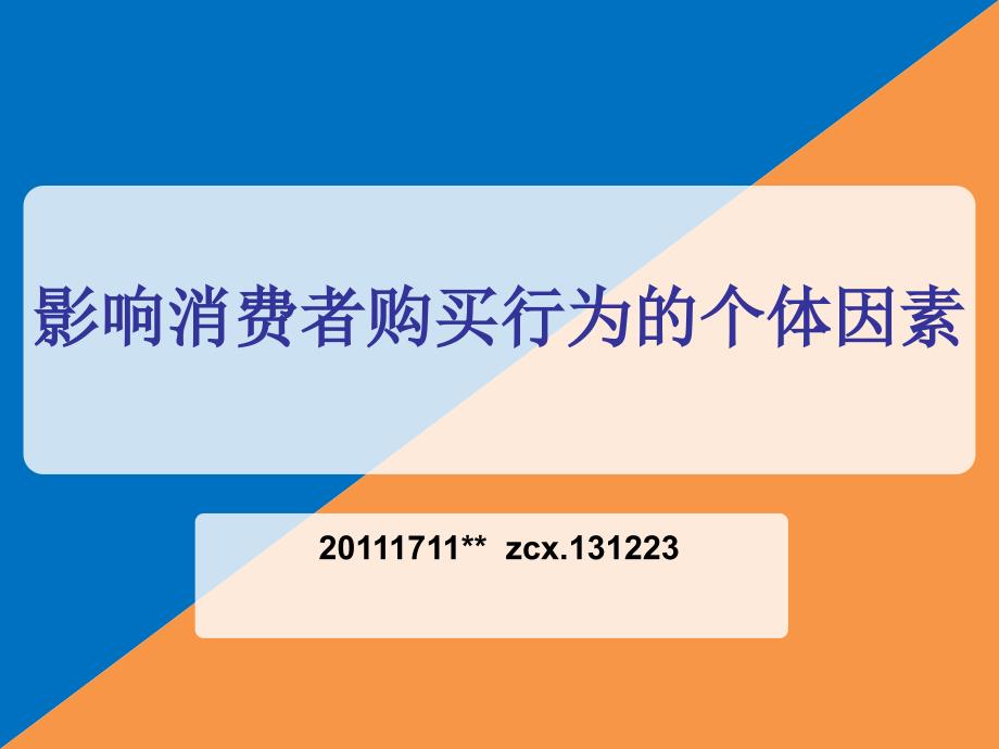 影响消费者购买行为的个体因素_第1页