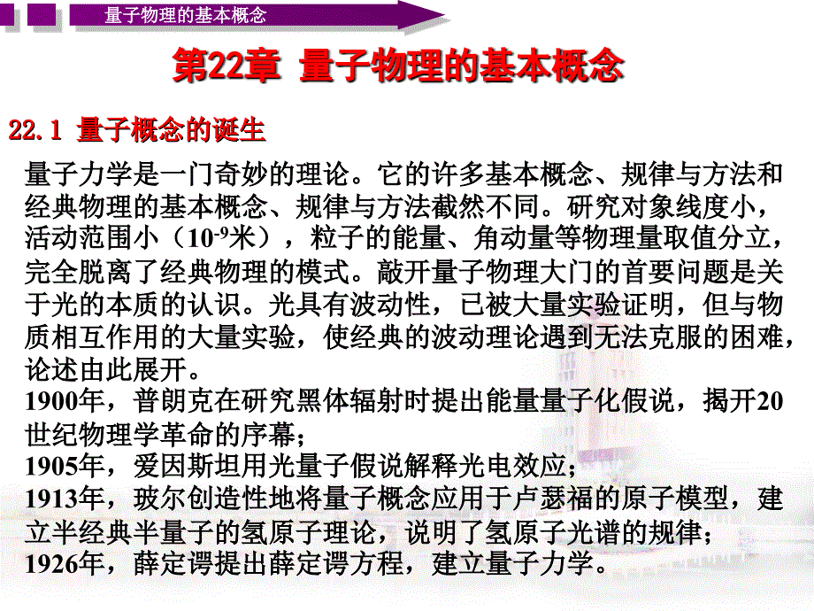 22 量子物理的基本概念_第1页