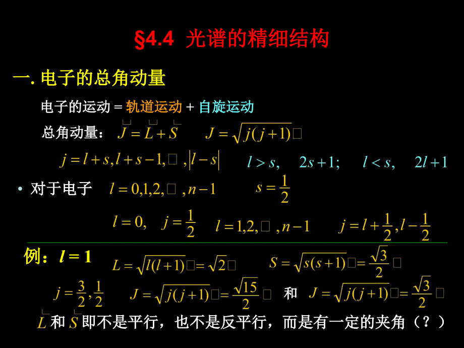 原子实的角动量轨道自旋总课件_第1页