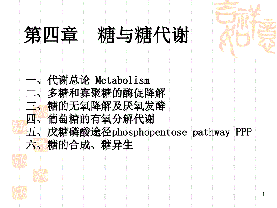 Chapter糖与糖代谢_第1页