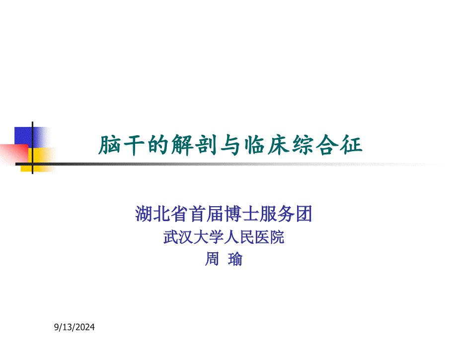 脑干的解剖及临床综合征_第1页