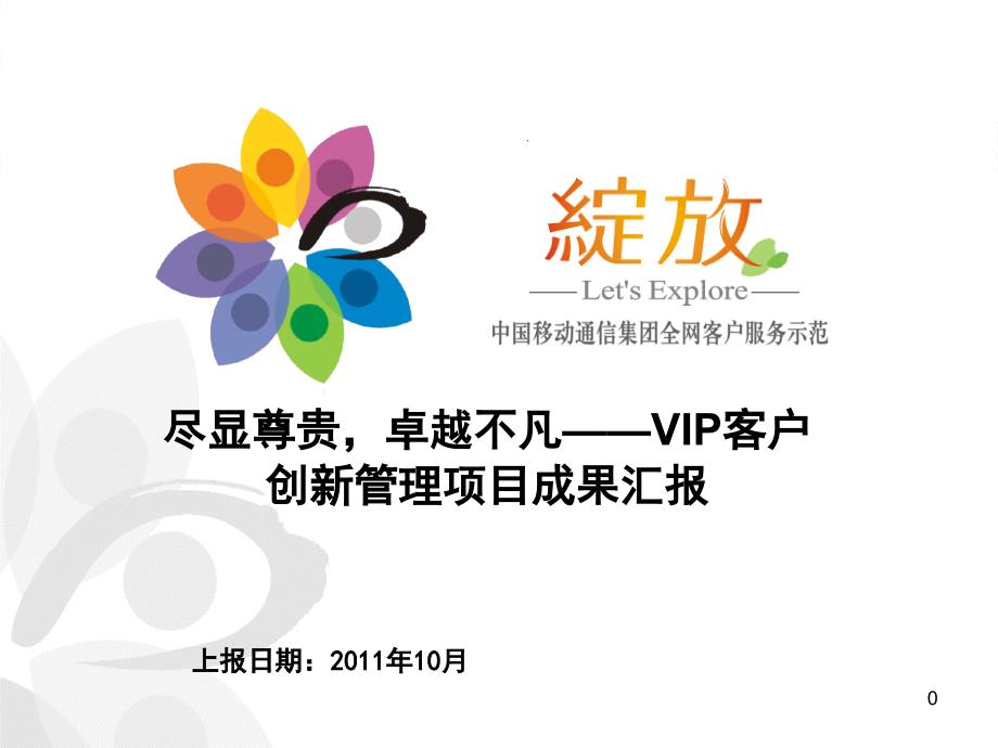 VIP客户服务体系示范项目成果_第1页