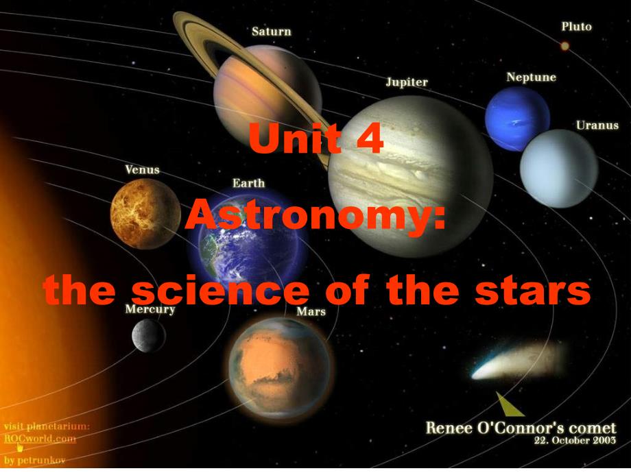 Unit 4 Astronomy the science of the stars公开课课件_第1页