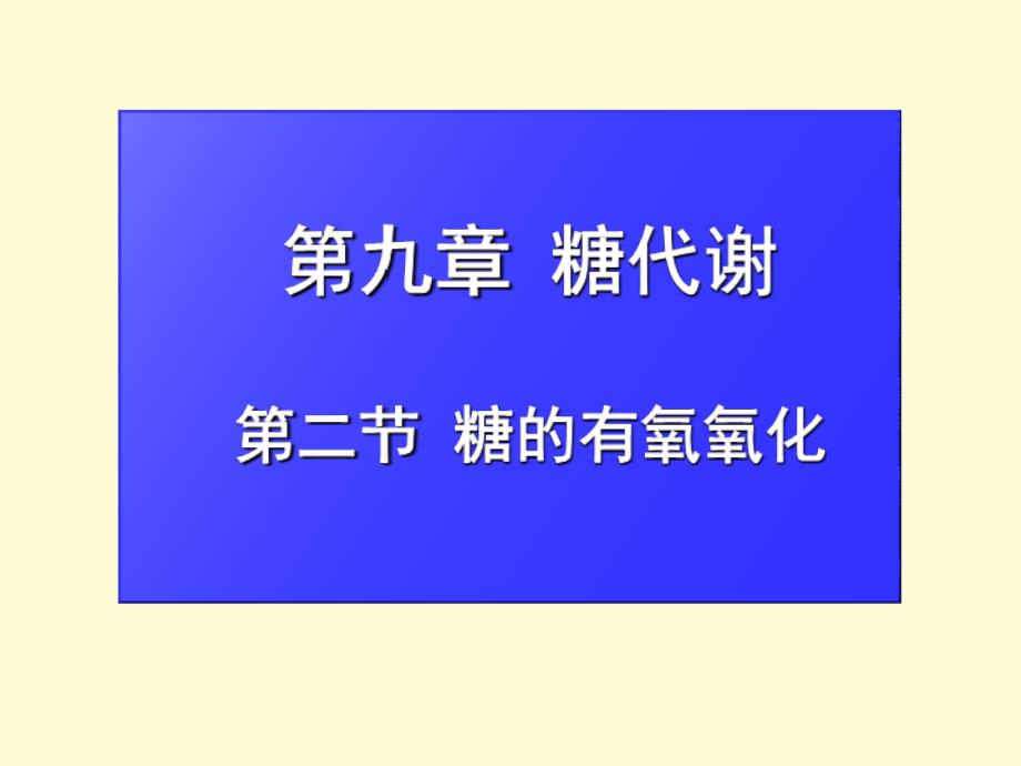 糖的有氧氧化--韦琴--生物技术系课件_第1页