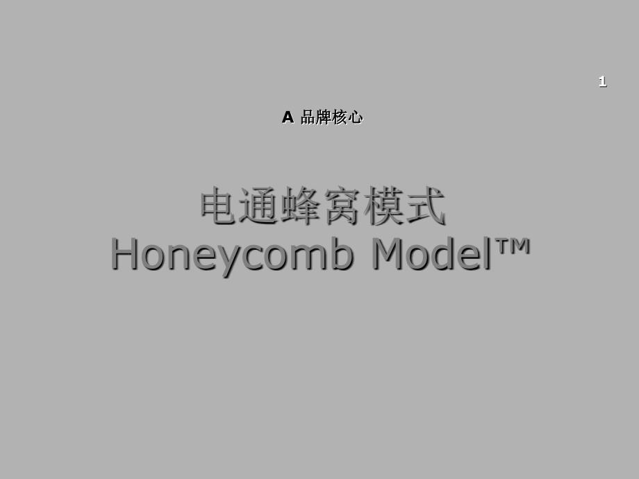 电通蜂窝模式HoneycombModel_第1页