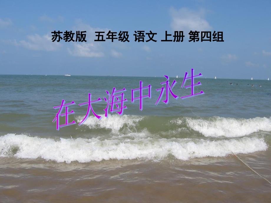 语文上册在大海中永生1课件苏教课件_第1页