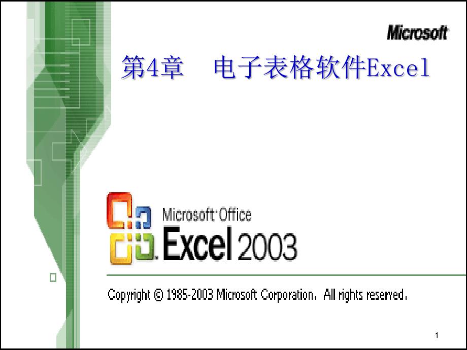 电子表格软件Excel_第1页