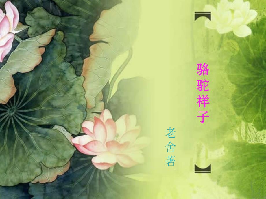 小说赏析之《骆驼祥子》_第1页